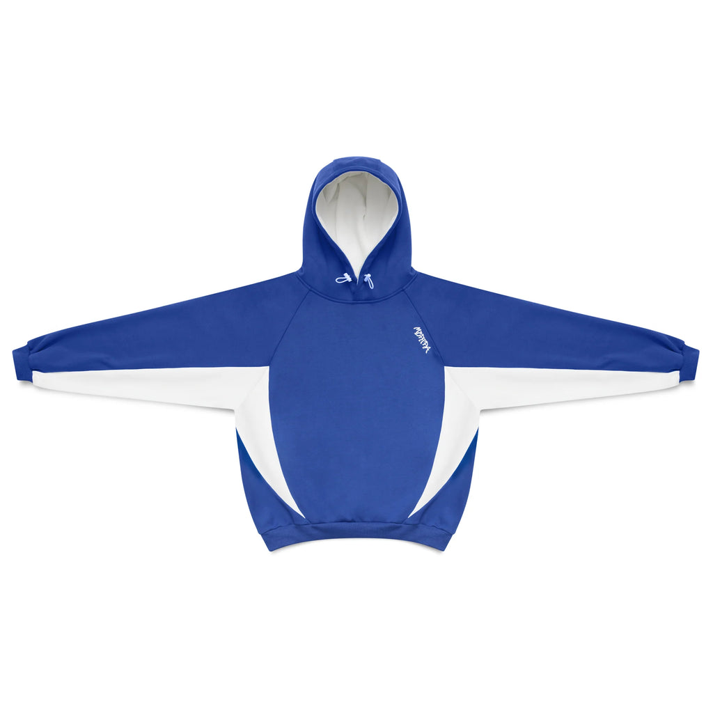 Mertra Bigstep Hood (Blue/White) Front View