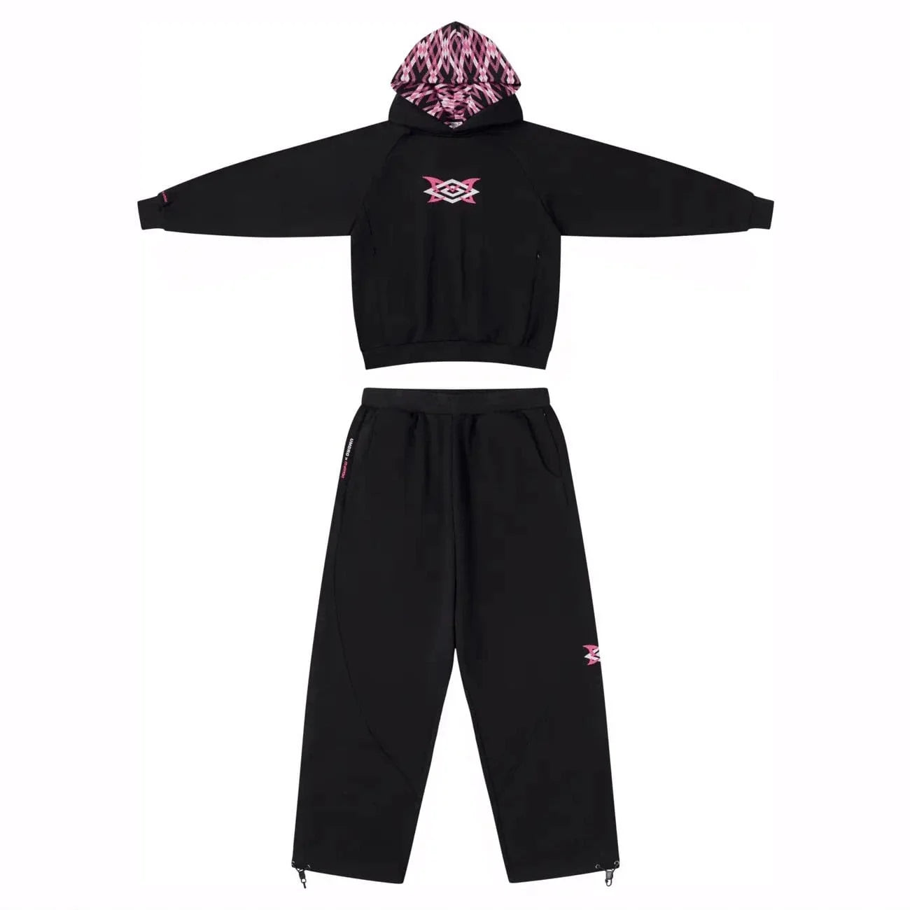 Mertra x Umbro Warm Up Tracksuit  (Black) Front View