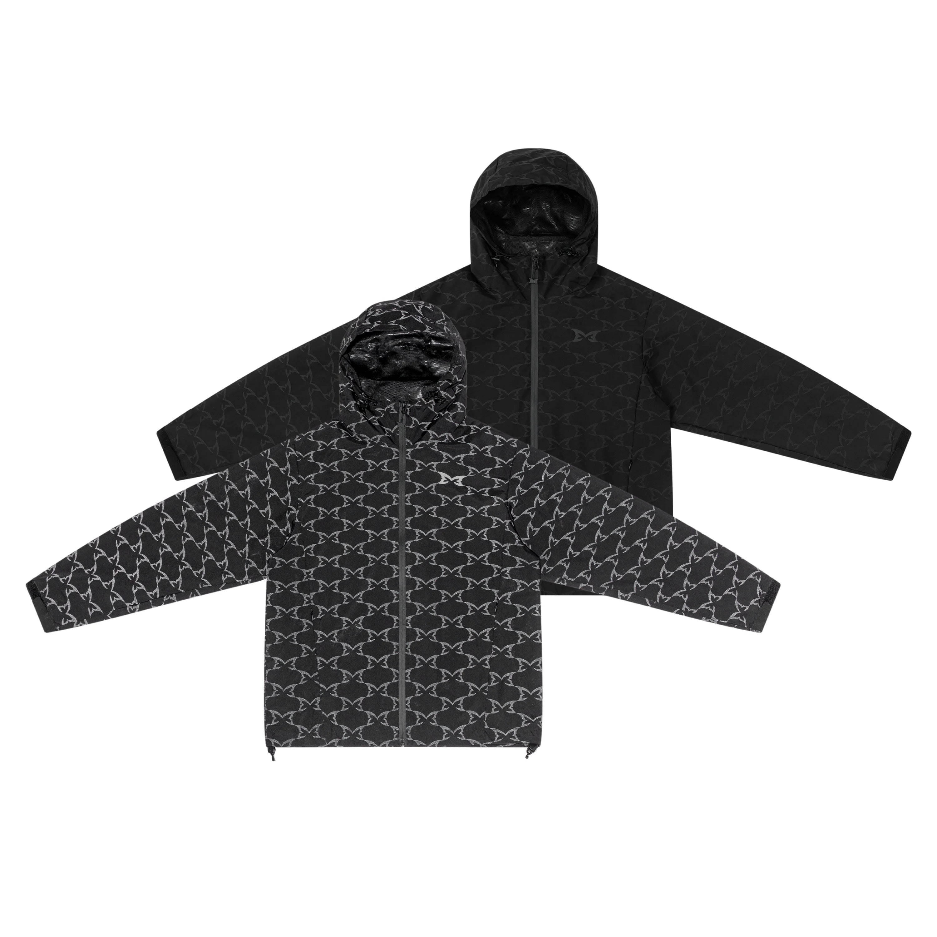 Mertra Reflective Monogram Jacket Front View